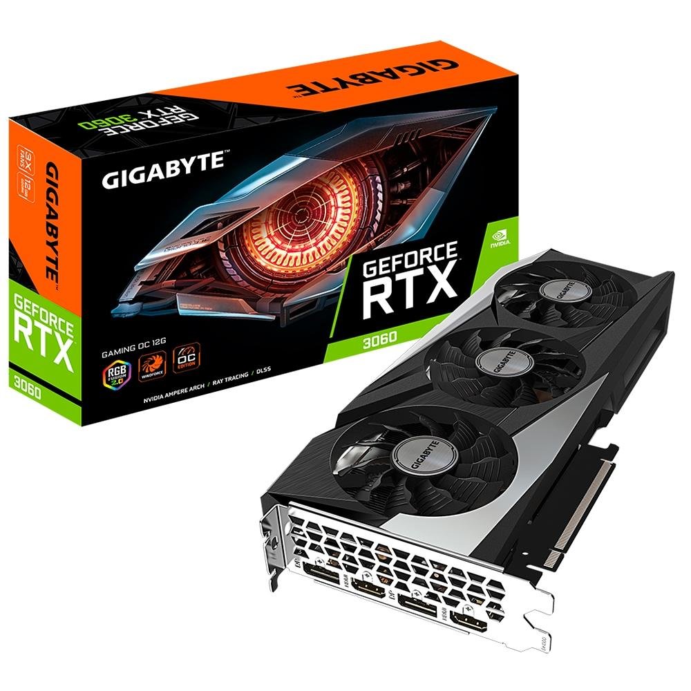 Placa de Video RTX 3060 Gaming OC Gigabyte GeForce | KaBuM! Placa de Video RTX 3060 Gaming OC Gigabyte GeForce | KaBuM!