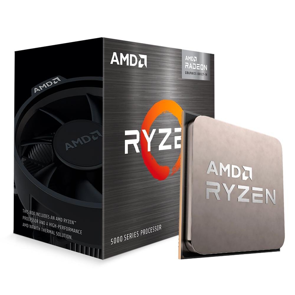 Processador AMD Ryzen 5 5600G, 3.9GHz (4.4GHz Max Turbo), Cache 19MB, 6 Núcleos, 12 Threads, Vídeo Integrado, AM4 - 100-100000252BOX Processador AMD Ryzen 5 5600G, 3.9GHz (4.4GHz Max Turbo), Cache 19MB, 6 Núcleos, 12 Threads, Vídeo Integrado, AM4 - 100-100000252BOX