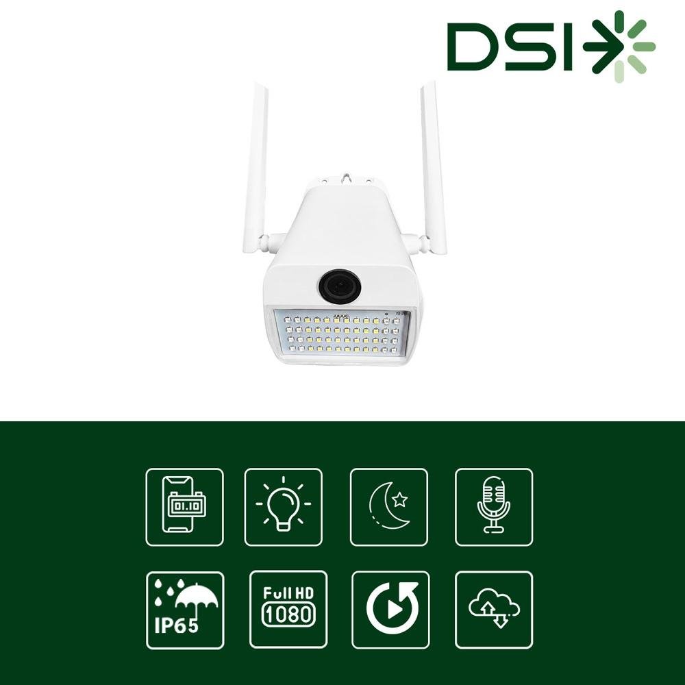 Câmera de Segurança DSI Dome Digital, Wi-fi, 1080P, Áudio bidirecional, Branco - AC02