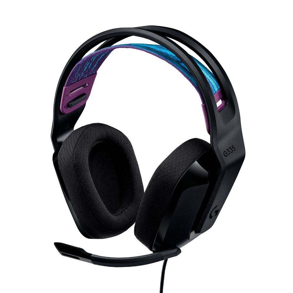 Headset Gamer Logitech G335, 3.5mm para PC/PlayStation/Xbox/Switch/Mobile, Driver 40mm, Arco Ajustável, Preto - 981-000977