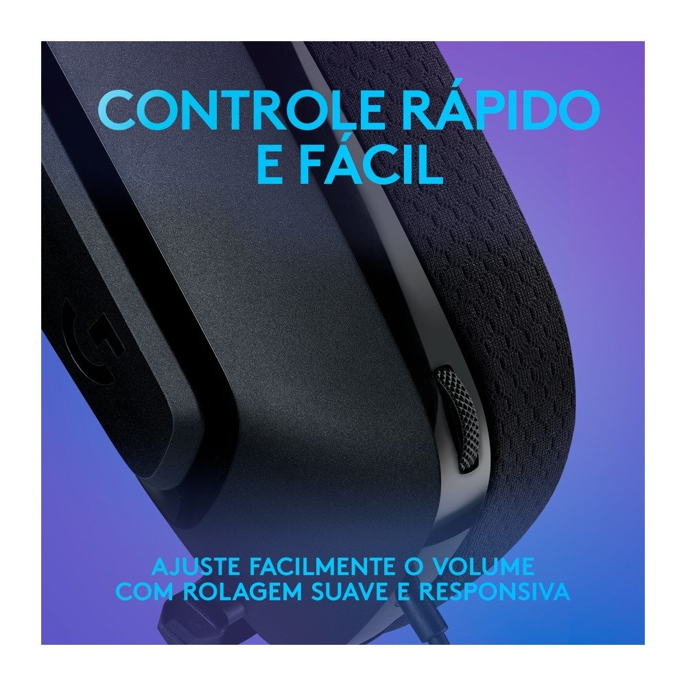 Headset Gamer ( Balão.info) G335, 3.5mm para PC/PlayStation/( Balão.info)/Switch/Mobile, Driver 40mm, Arco Ajustável, Preto - 981-( Balão.info - foto 4