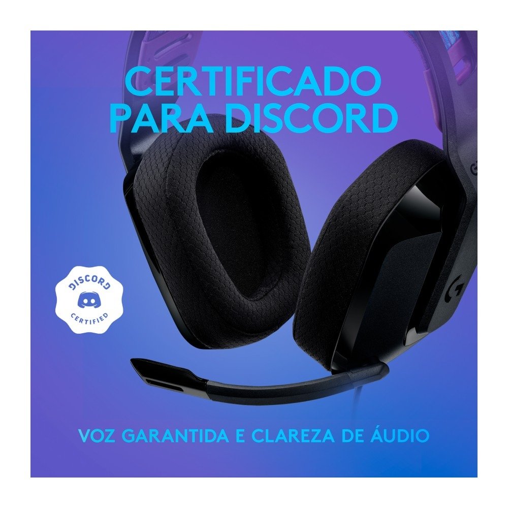 Headset Gamer ( Balão.info) G335, 3.5mm para PC/PlayStation/( Balão.info)/Switch/Mobile, Driver 40mm, Arco Ajustável, Preto - 981-( Balão.info - foto 9