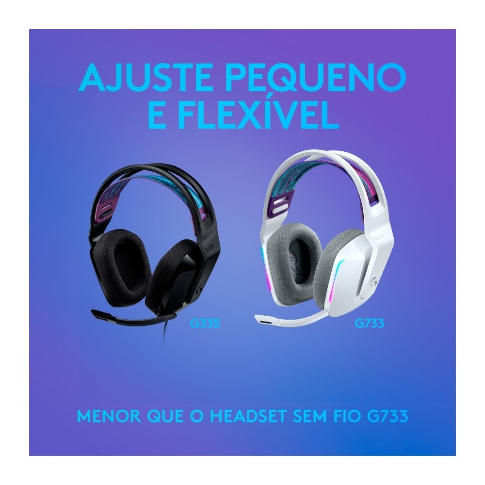 Headset Gamer ( Balão.info) G335, 3.5mm para PC/PlayStation/( Balão.info)/Switch/Mobile, Driver 40mm, Arco Ajustável, Preto - 981-( Balão.info - foto 11