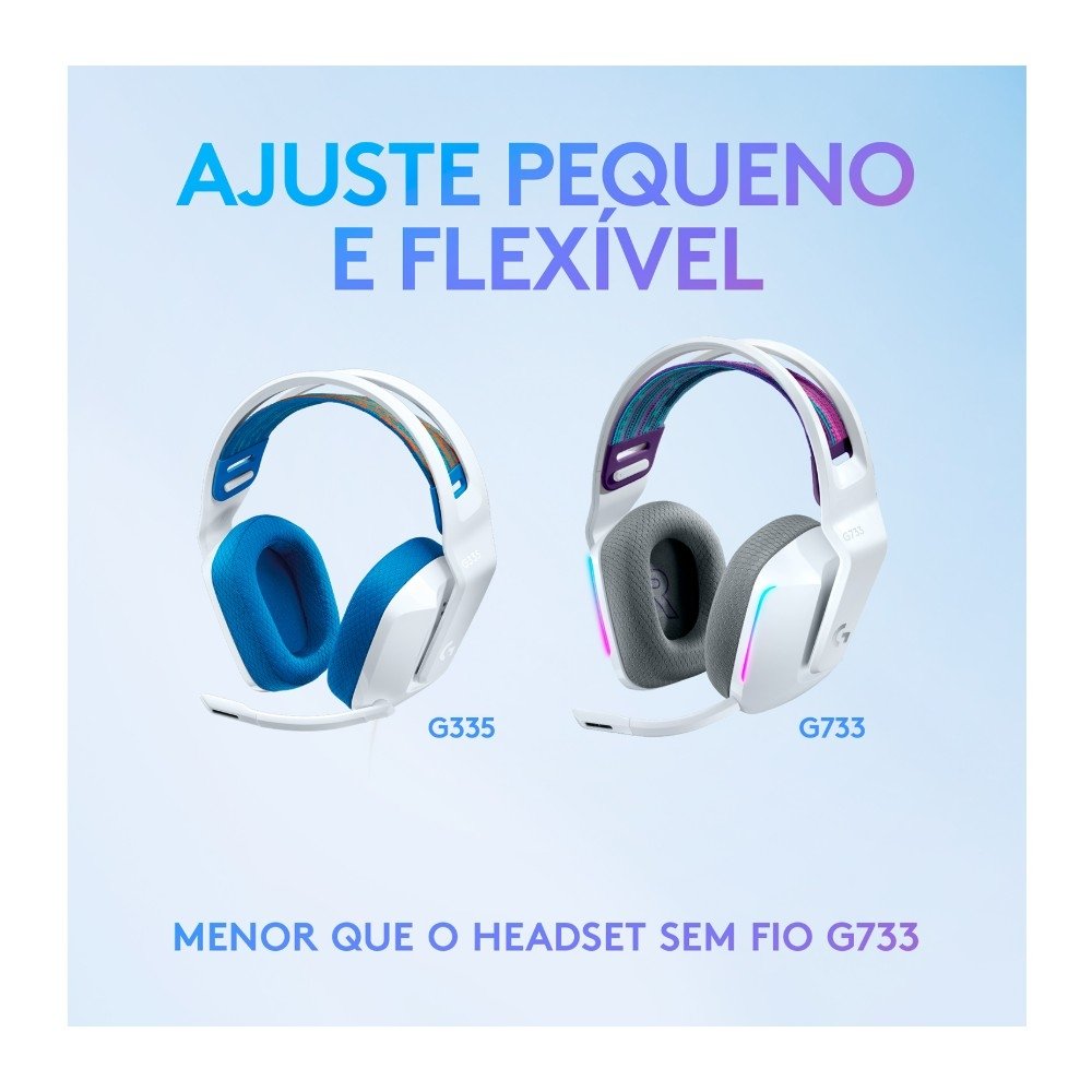 Headset Gamer ( Balão.info) G335, 3.5mm para PC/PlayStation/( Balão.info)/Switch/Mobile, Driver 40mm, Arco Ajustável, Branco - 981-( Balão.info - foto 11