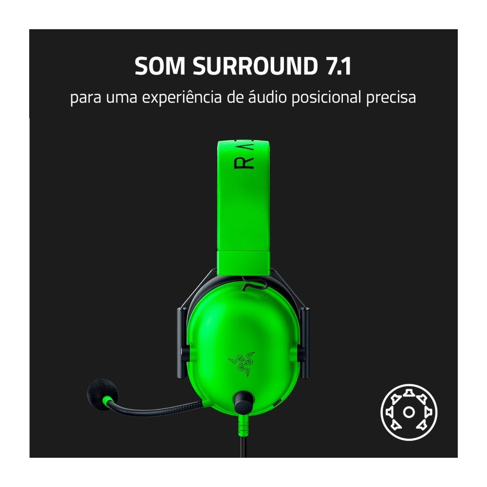Headset Gamer ( Balão.info) V2 X, Drivers 50mm, Isolamento de Ruído, Surround 7.1, 3.5 mm, Verde - RZ04-( Balão.info - foto 5