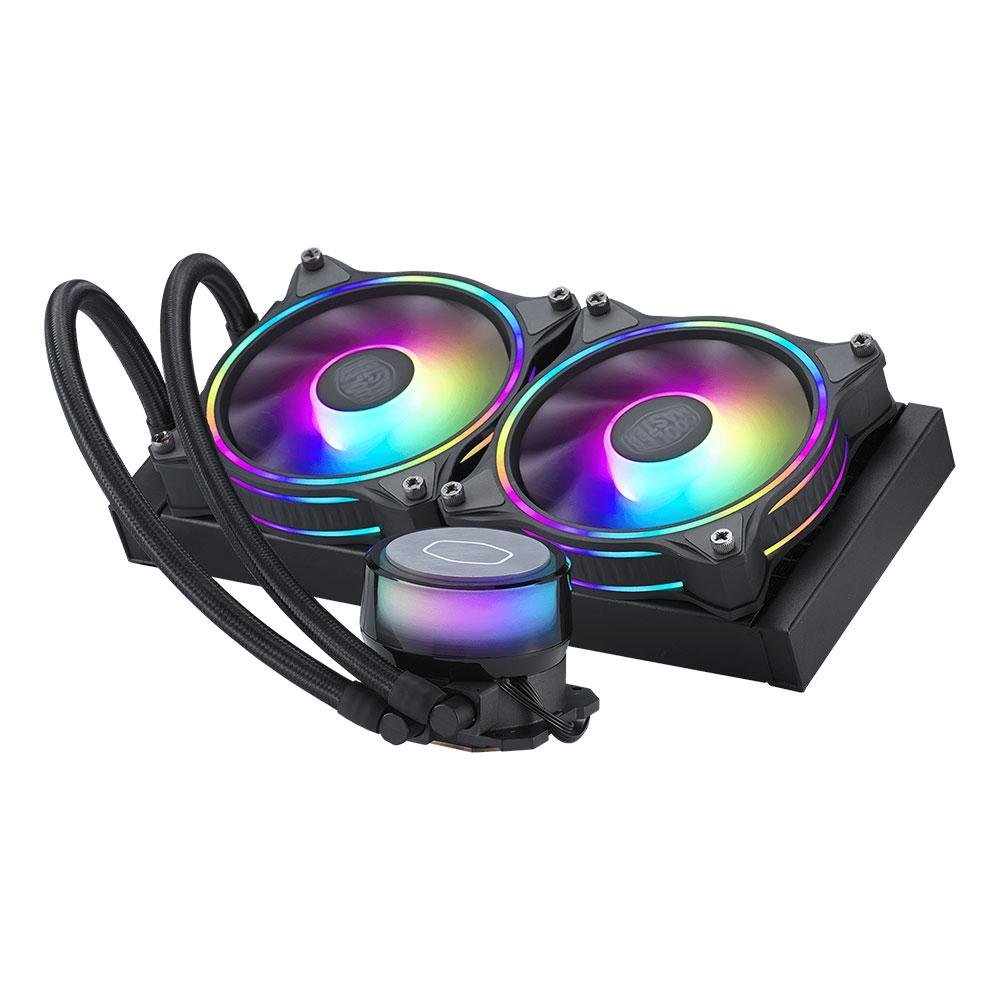 Water Cooler Cooler Master MasterLiquid ML240 Illussion, ARGB, 240mm, AMD/Intel, Preto - MLX-D24M-A18P2-R1 Water Cooler Cooler Master MasterLiquid ML240 Illussion, ARGB, 240mm, AMD/Intel, Preto - MLX-D24M-A18P2-R1