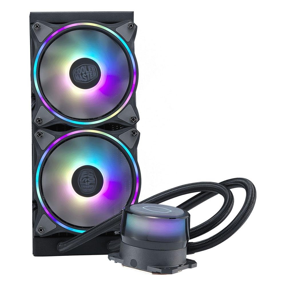 Water Cooler Cooler Master MasterLiquid ML240 Illussion, ARGB, 240mm, AMD/Intel, Preto - MLX-D24M-A18P2-R1 Water Cooler Cooler Master MasterLiquid ML240 Illussion, ARGB, 240mm, AMD/Intel, Preto - MLX-D24M-A18P2-R1