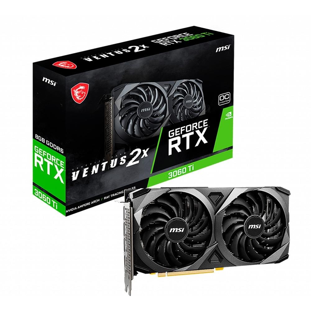 に*き様 MSI GeForce RTX 3060 Ti VENTUS 2X 8 Placa de Vídeo RTX 3060 Ti Ventus 2X 8 MSI NVIDIA GeForceG, 14Gbps