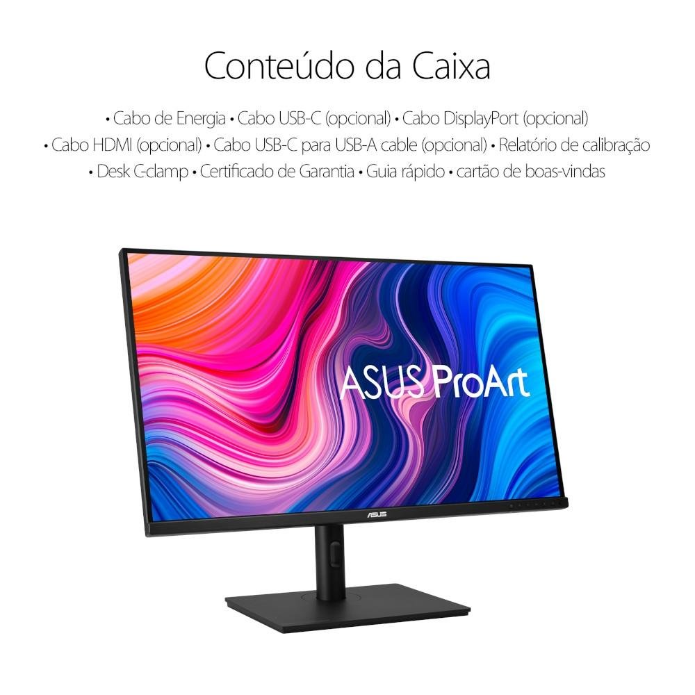 Imagem 7 de 11 do produto Monitor Asus ProArt PA329CV, 32, 4K UHD, 60Hz, 5ms, IPS, HDMI e DisplayPort, Adaptive-Sync, Altura Ajustável, Preto - 90LM06P1-B011X0