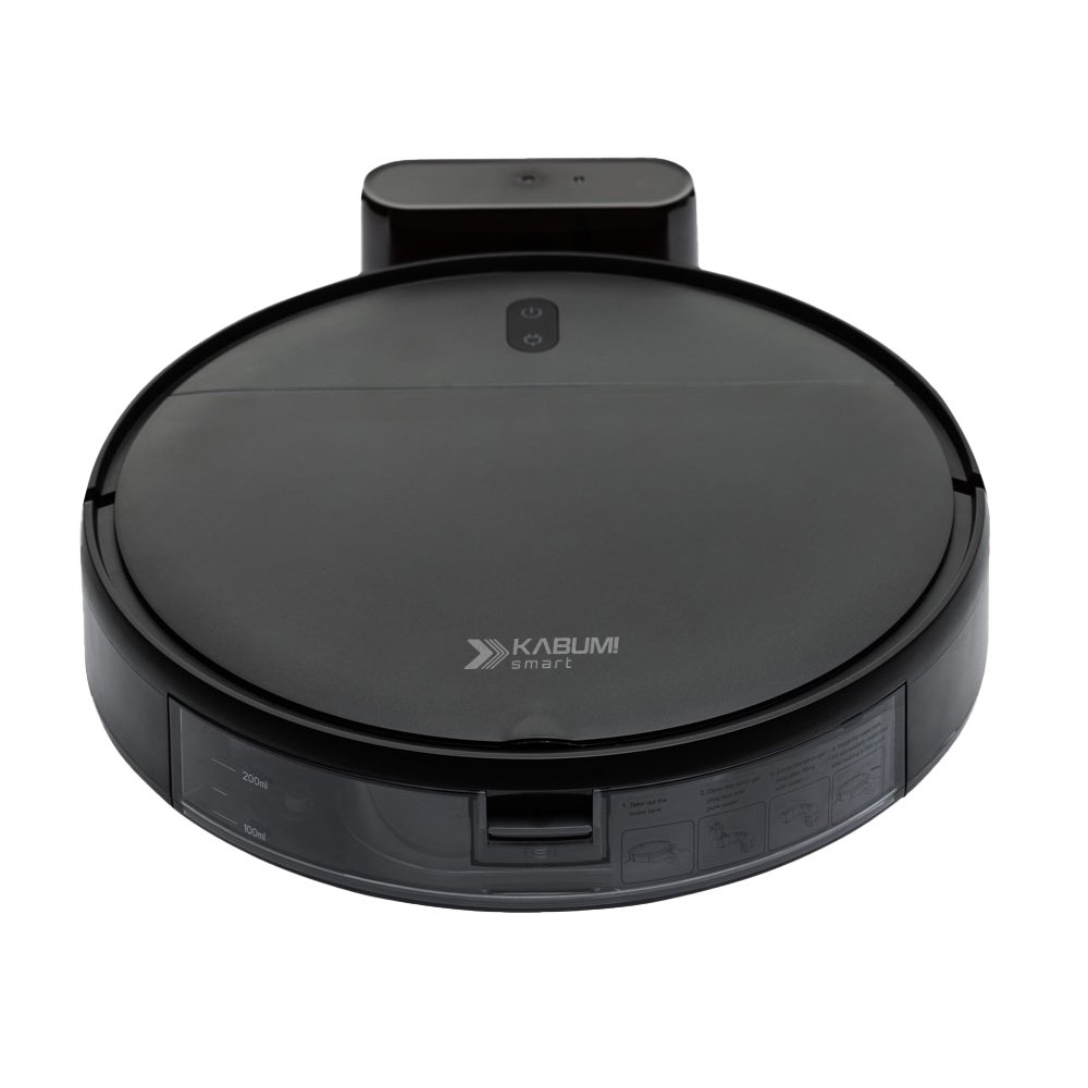 Robô Aspirador e Passa Pano KABUM! smart 100 - 5 Modos de Limpeza, Sensor Anti-Queda, Carregamento Automático, Aplicativo, Bivolt, Preto - KBSF007 Robô Aspirador e Passa Pano KABUM! smart 100 - 5 Modos de Limpeza, Sensor Anti-Queda, Carregamento Automático, Aplicativo, Bivolt, Preto - KBSF007