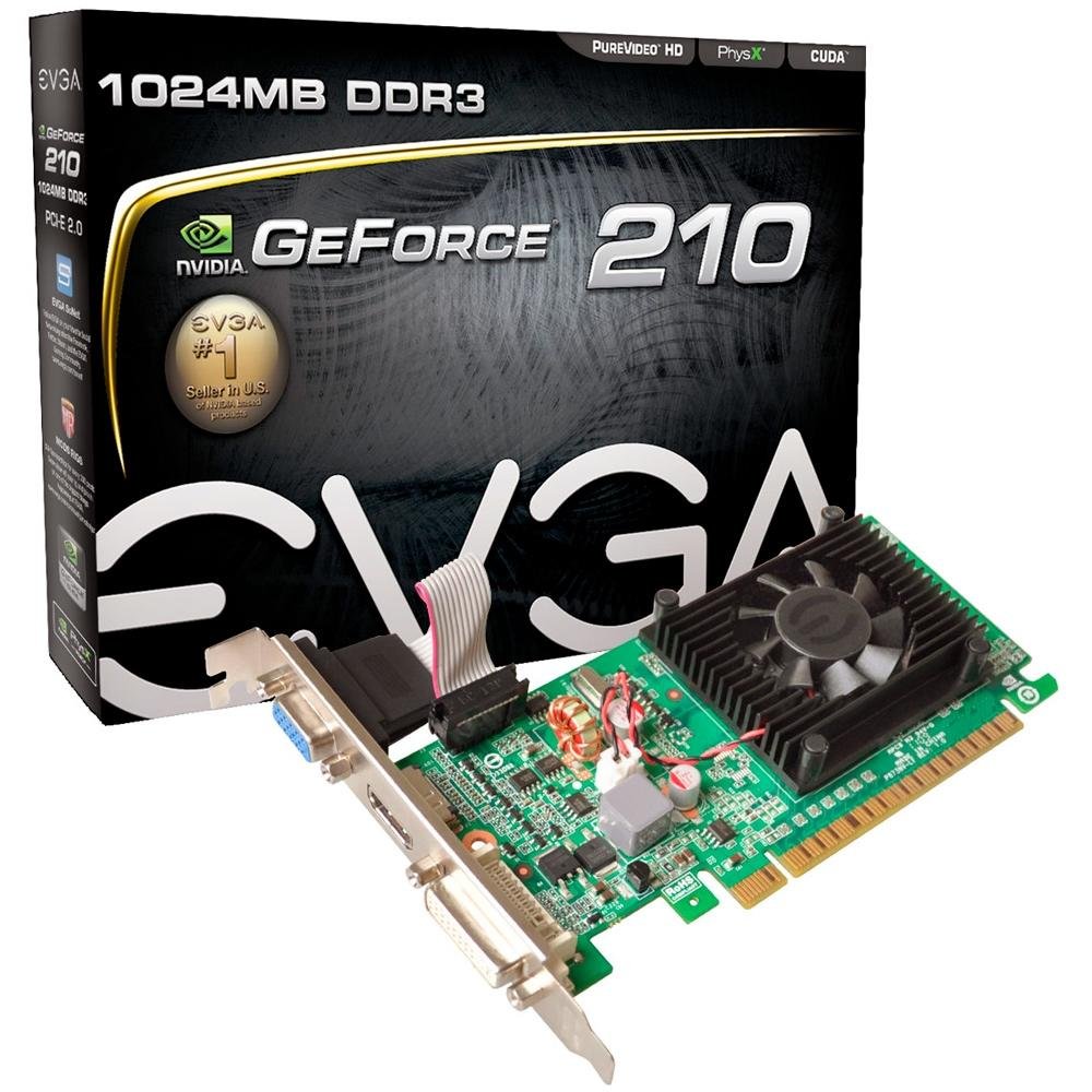 Placa de Vídeo EVGA NVIDIA GeForce GT 210 1GB, DDR3 - 01G-P3-1312-LR Placa de Vídeo EVGA NVIDIA GeForce GT 210 1GB, DDR3 - 01G-P3-1312-LR