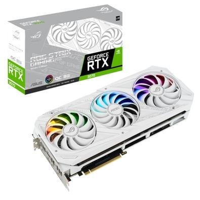 ROG Strix GeForce RTX 3070 V2 Branco OC Edição 8 GB GDDR6 com LHR oferece um design aprimorado que oferece desempenho térmico de ponta. • NVIDIA Amper