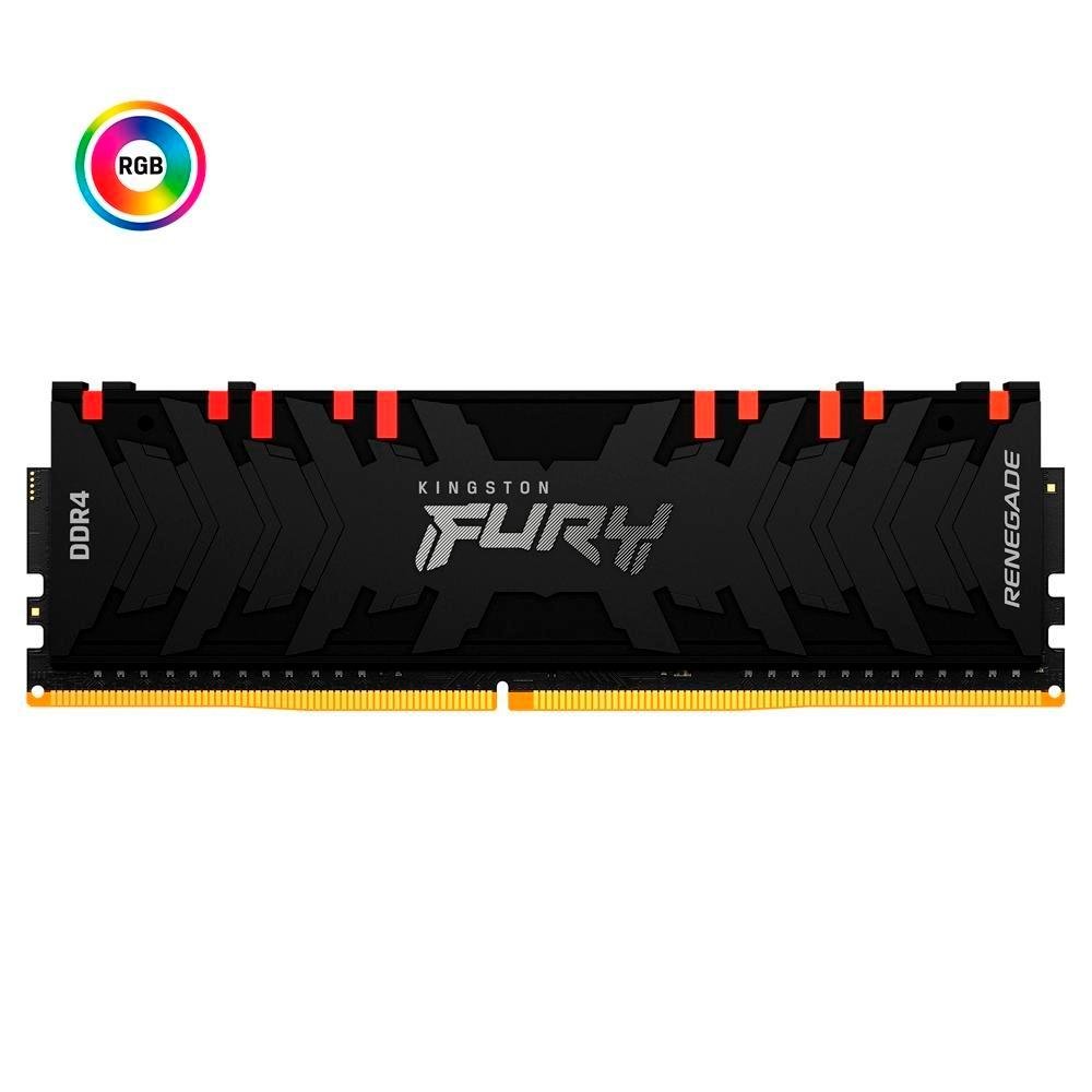 Imagem 2 de 6 do produto Memória RAM Kingston Fury Renegade, RGB, 8GB, 3600MHz, DDR4, CL16, Preto - KF436C16RBA/8