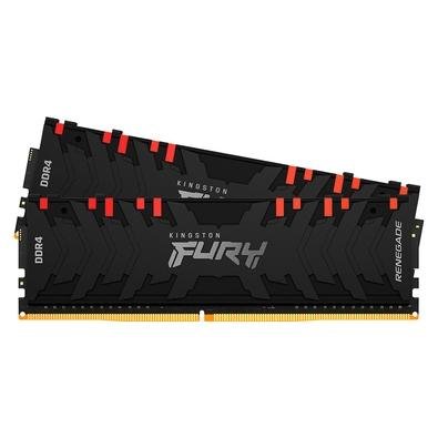 Memória Kingston Fury Renegade RGB FURY KF436C16RBAK2 / 16 é um kit de dois 1G x 64 bits (8GB) DDR4-3600 CL16 SDRAM (DRAM síncrono) 1Rx8, módulo de me
