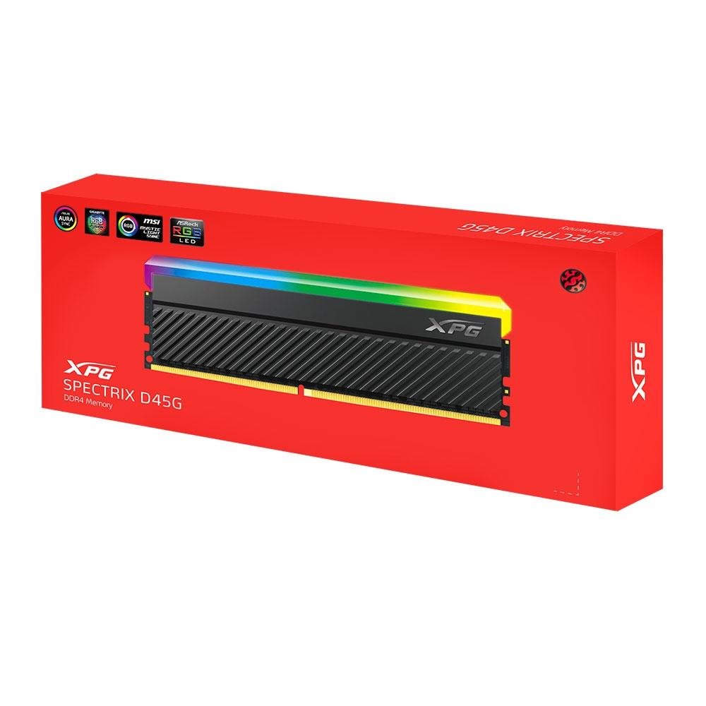 Imagem 5 de 5 do produto Memória RAM XPG Spectrix D45G, RGB, 8GB, 3600MHz, DDR4, CL18, Preta - AX4U36008G18I-CBKD45G