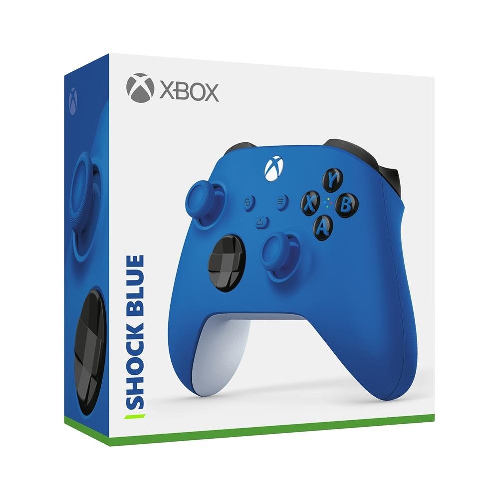 Controle Sem Fio Xbox Shock Blue - QAU-00065 Controle Sem Fio Xbox Shock Blue - QAU-00065