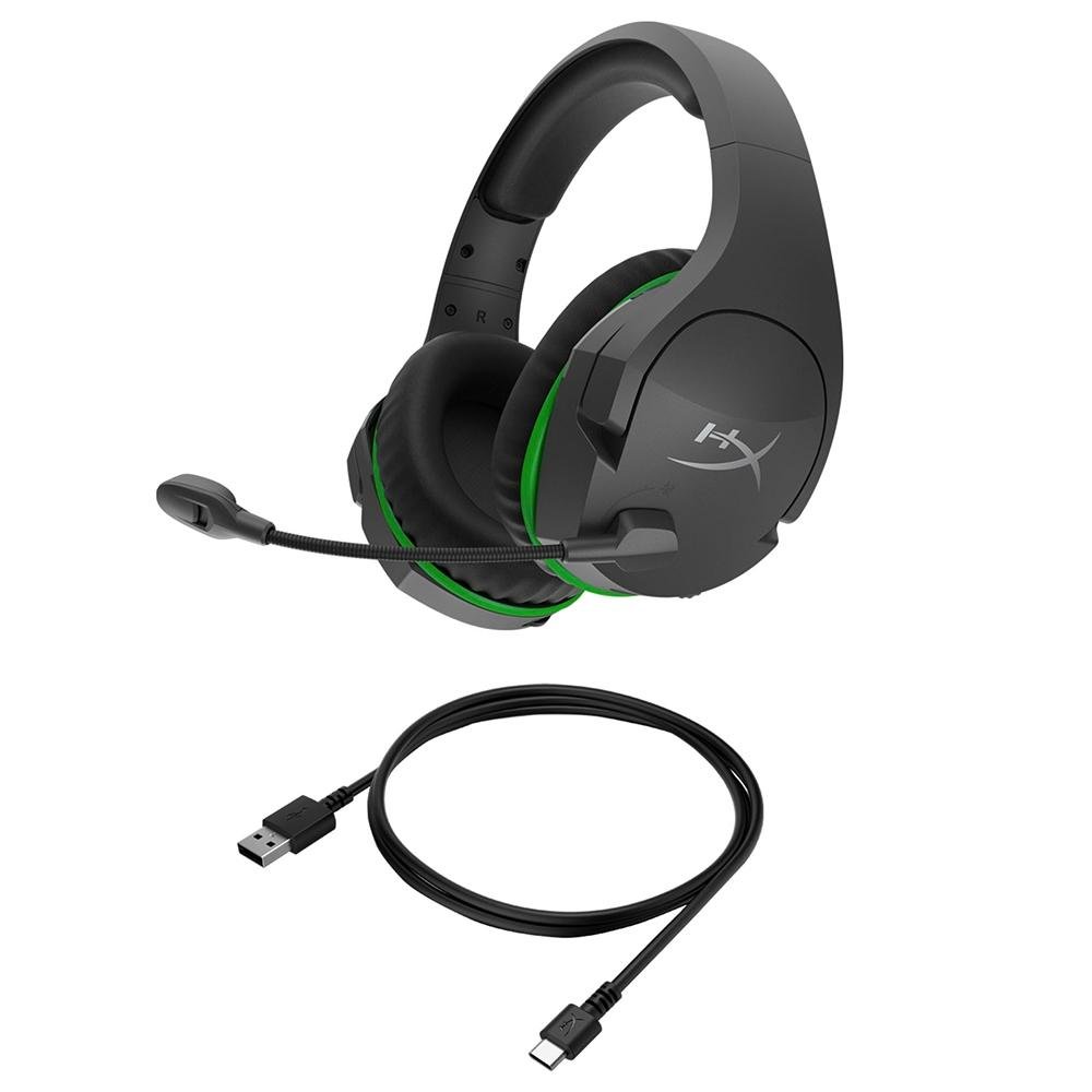 Imagem 5 de 5 do produto Headset Gamer HyperX CloudX Stinger Core, Sem Fio, Drivers 40mm, Xbox One e Xbox Série X e S, Preto e Verde - 4P5J0AA