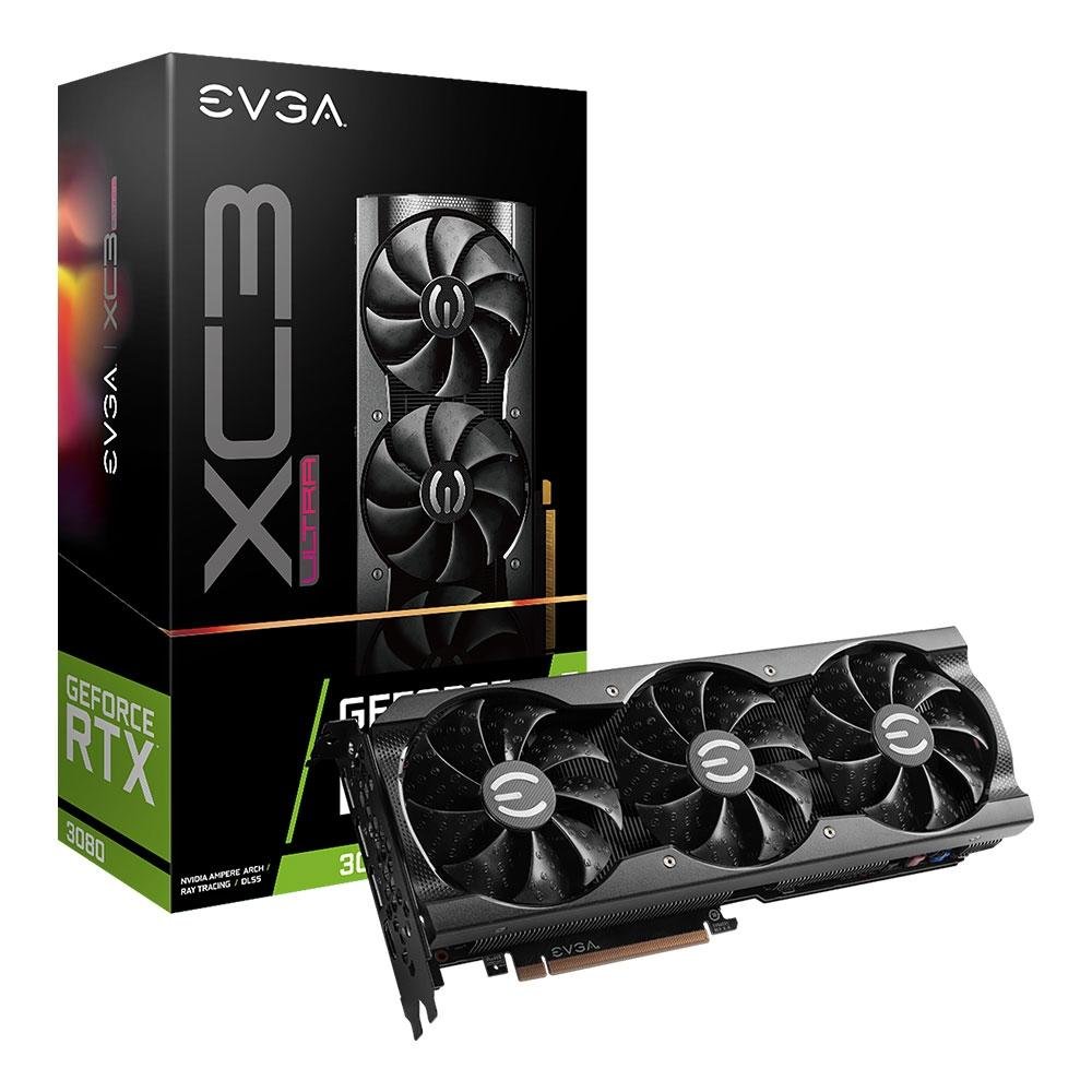 Yuu　3枚 Placa de Vídeo RTX 3080 XC3 Ultra Gaming EVGA NVIDIA GeForce, 10GB