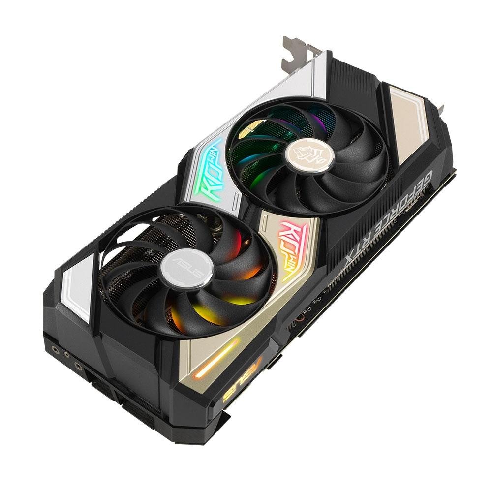 Imagem 5 de 6 do produto Placa de Vídeo RTX 3060 KO OC V2 Edition Asus NVIDIA GeForce, 12G GDDR6, 15Gbps, LHR, ARGB, DLSS, Ray Tracing - 90YV0GC7-M0NA10