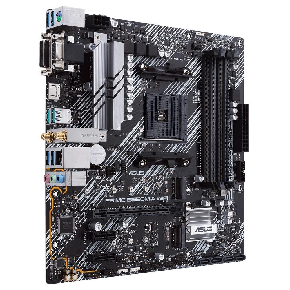 Imagem 2 de 6 do produto Placa Mãe Asus Prime B550M-A, Wi-Fi II - 90MB19X0-M0EAY0