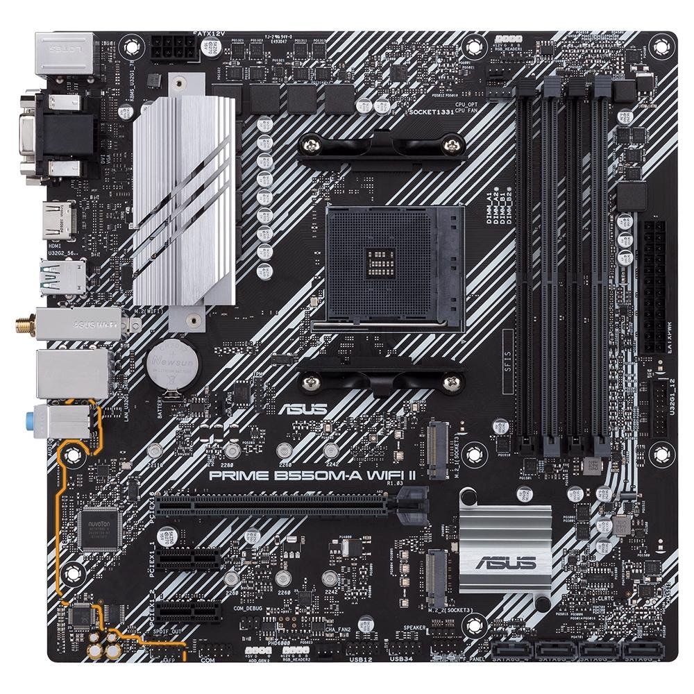 Imagem 3 de 6 do produto Placa Mãe Asus Prime B550M-A, Wi-Fi II - 90MB19X0-M0EAY0