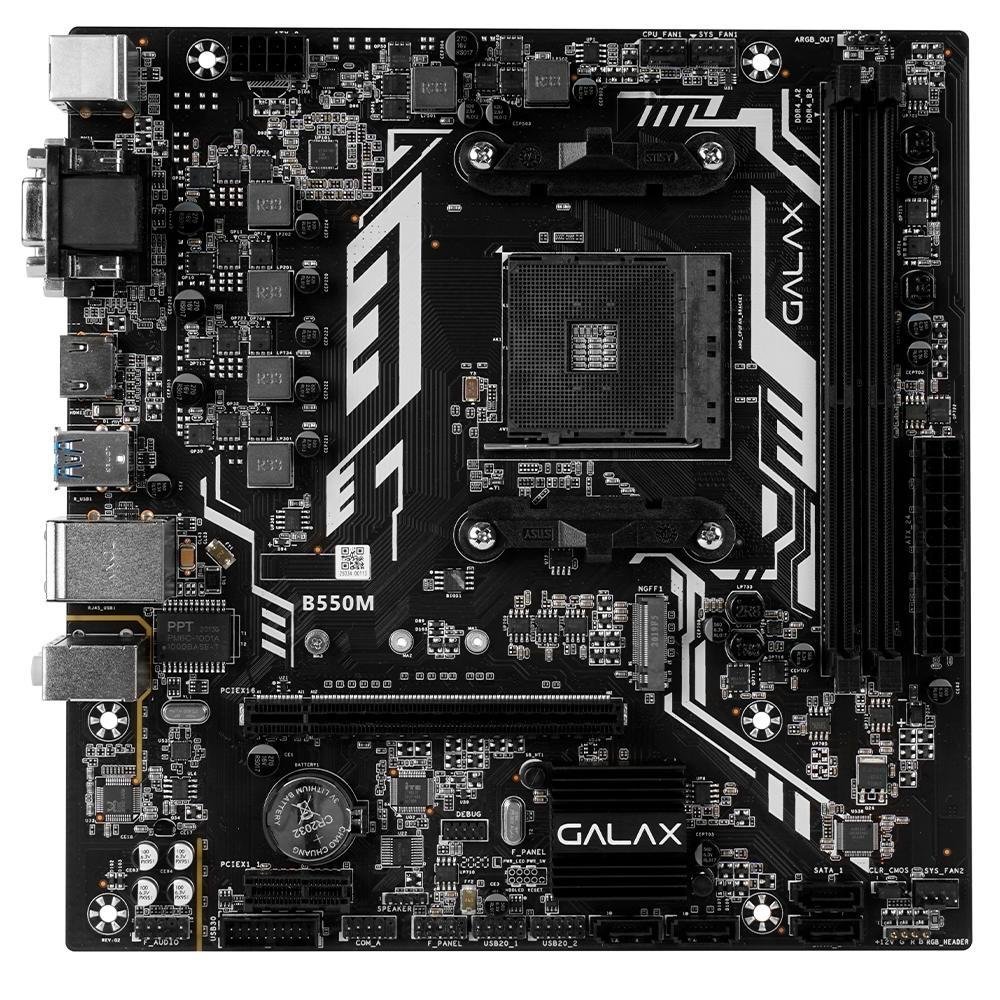 Kit Processador AMD Ryzen 7 3700X + Placa-Mãe GALAX B550M