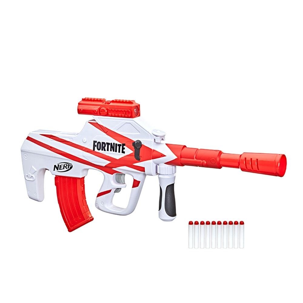 Lança Dardos Hasbro Nerf Réplica Fortnite B-AR, Lançador Motorizado de 10 Dardos - F2345