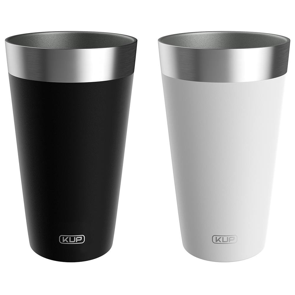 Copo Térmico Kup - Kit 2 copos, Preto e Branco, Sem Tampa, 473ml - HTCAC009 Copo Térmico Kup - Kit 2 copos, Preto e Branco, Sem Tampa, 473ml - HTCAC009