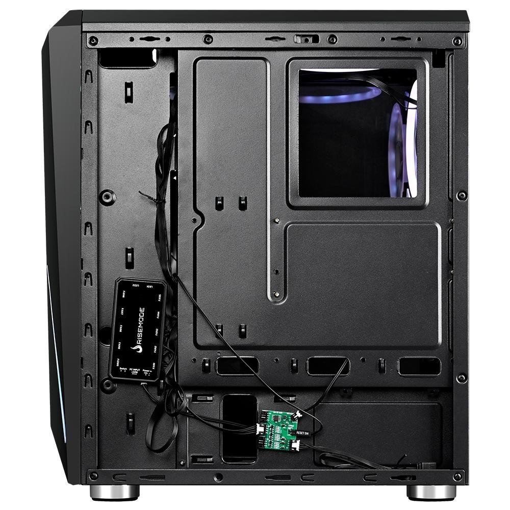 Gabinete Gamer Rise Mode Z2 Glass, Mid Tower, Lateral em Vidro Temperado, Preto - RM-Z02-02-FB Gabinete Gamer Rise Mode Z2 Glass, Mid Tower, Lateral em Vidro Temperado, Preto - RM-Z02-02-FB