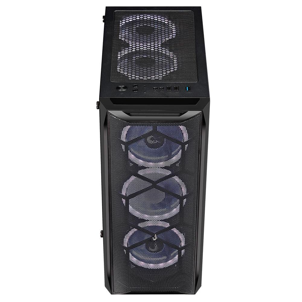 Imagem 3 de 4 do produto Gabinete Gamer Rise Mode Z3 Glass, Lateral em Vidro Fumê, Sem FANs, Preto - RM-Z03-03-FB