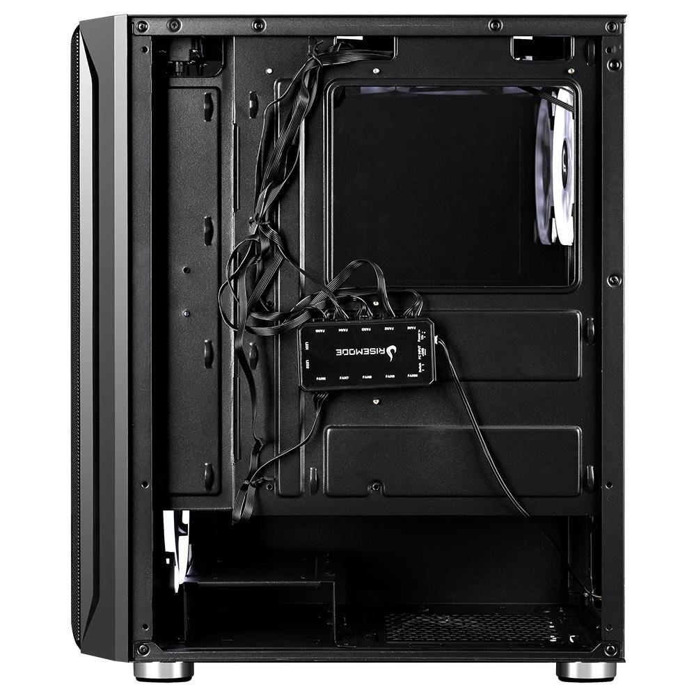 Imagem 4 de 4 do produto Gabinete Gamer Rise Mode Z3 Glass, Lateral em Vidro Fumê, Sem FANs, Preto - RM-Z03-03-FB