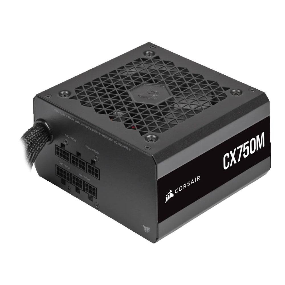 Imagem 3 de 8 do produto Fonte Corsair CX750M, 750W, 80 Plus Bronze, Semi Modular, PFC Ativo, Com Cabo, Preto - CP-9020222-BR