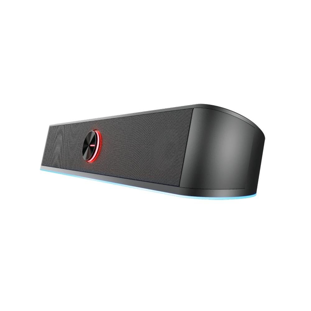 Soundbar Gamer GXTrust 619 Thorne, LED RGB, 2 Canais Stereo, 12W, 3.5mm, USB, Preto - 24007