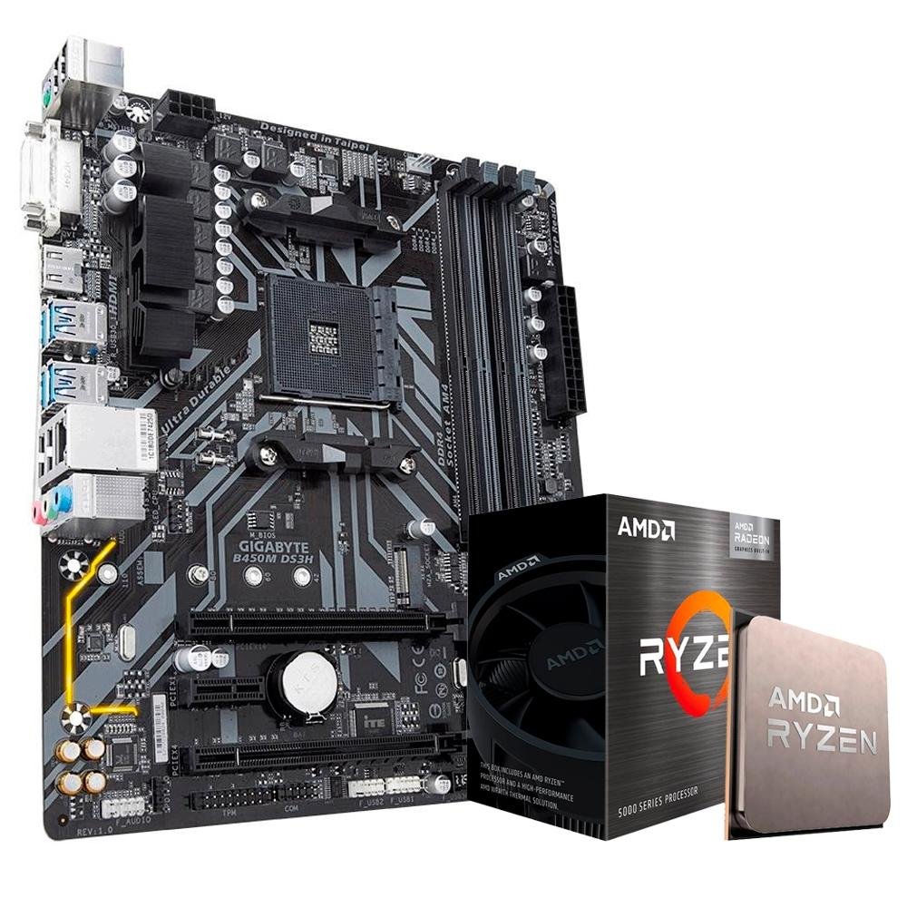 Kit Processador AMD Ryzen 5 5600G, 3.9GHz (4.4GHz Max Turbo), AM4