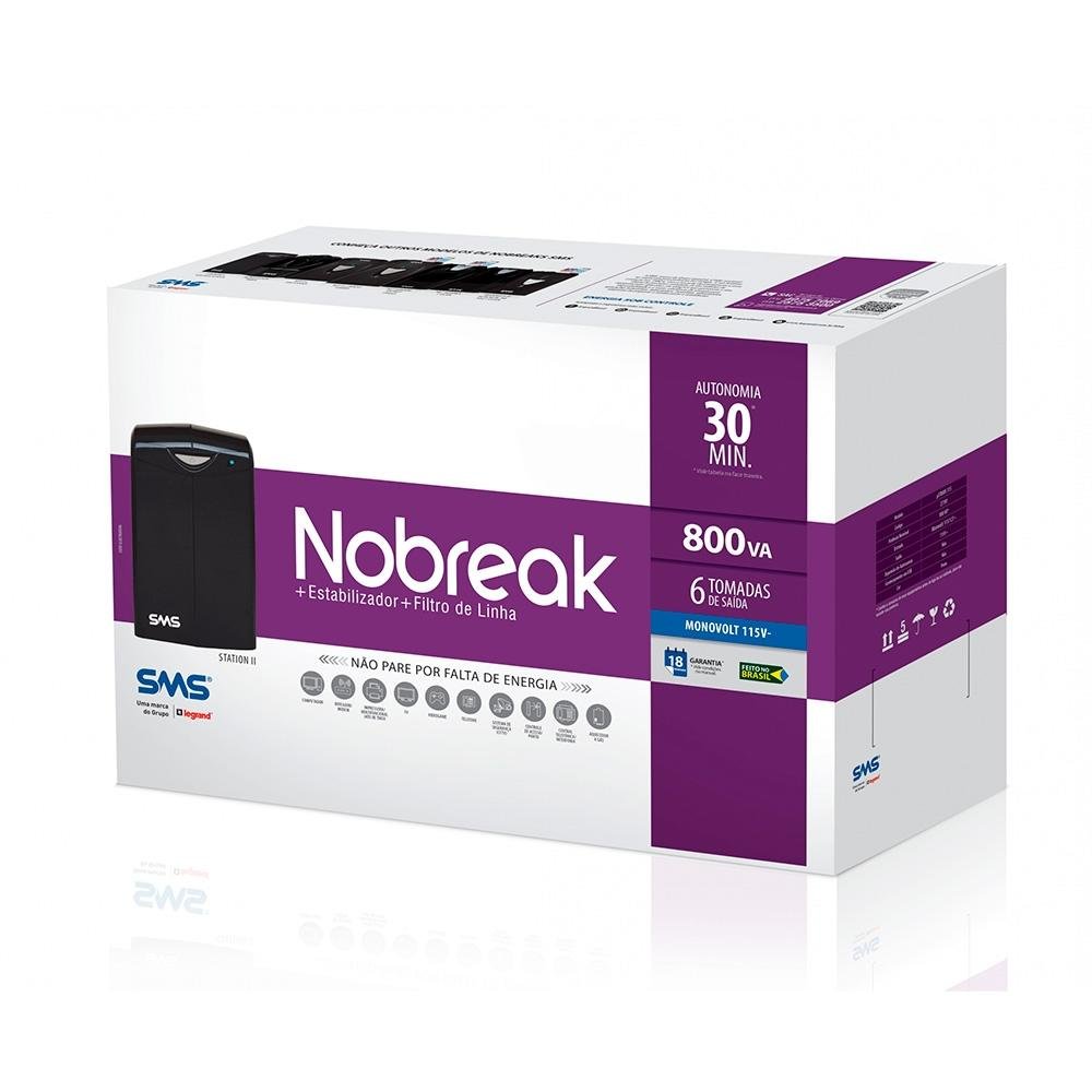 Nobreak SMS 800va Bivolt  - Station II - 27390