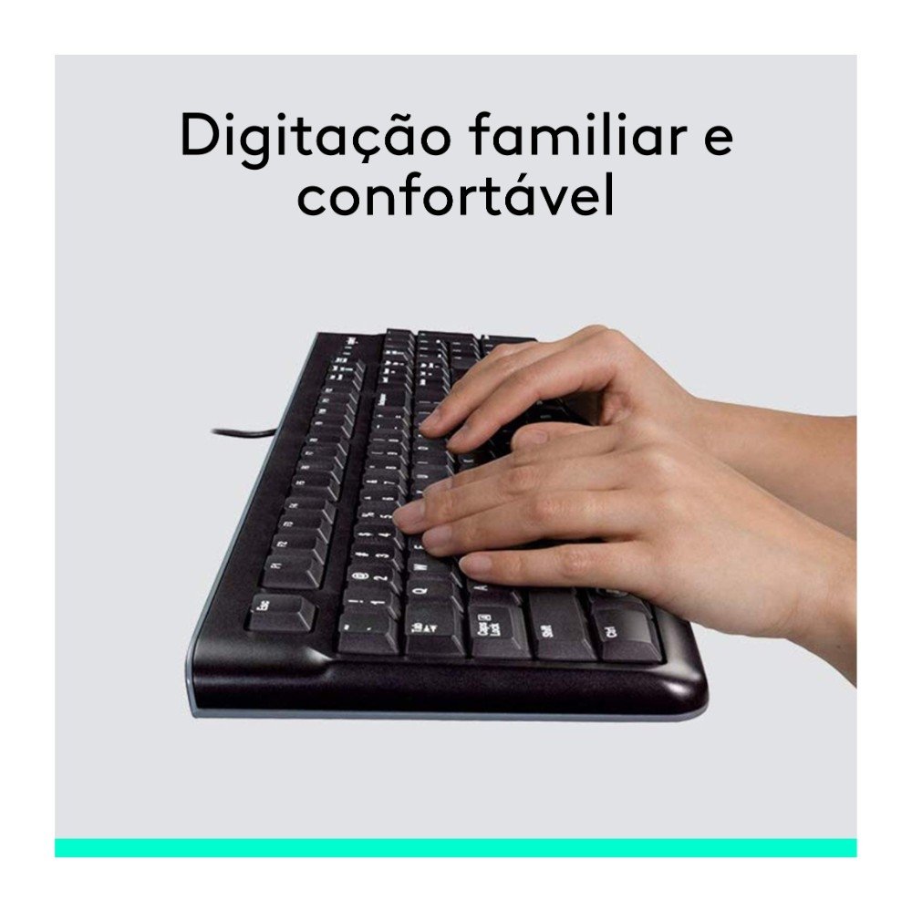 Combo Teclado e Mouse com fio USB ( Balão.info) MK120 com Design Confortável, Durável e Resistente à Respingos e Layout ( Balão.info) - 920-( Balão.info - foto 2