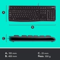 Combo Teclado e Mouse com fio USB Logitech MK120 com Design Confortável, Durável e Resistente à Respingos e Layout ABNT2 - 920-004429