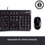 Combo Teclado e Mouse com fio USB Logitech MK120 com Design Confortável, Durável e Resistente à Respingos e Layout ABNT2 - 920-004429