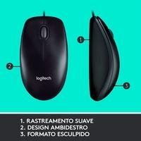Combo Teclado e Mouse com fio USB Logitech MK120 com Design Confortável, Durável e Resistente à Respingos e Layout ABNT2 - 920-004429