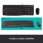 Combo Teclado e Mouse com fio USB Logitech MK120 com Design Confortável, Durável e Resistente à Respingos e Layout ABNT2 - 920-004429