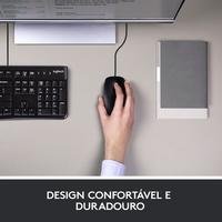 Combo Teclado e Mouse com fio USB Logitech MK120 com Design Confortável, Durável e Resistente à Respingos e Layout ABNT2 - 920-004429