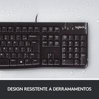 Combo Teclado e Mouse com fio USB Logitech MK120 com Design Confortável, Durável e Resistente à Respingos e Layout ABNT2 - 920-004429