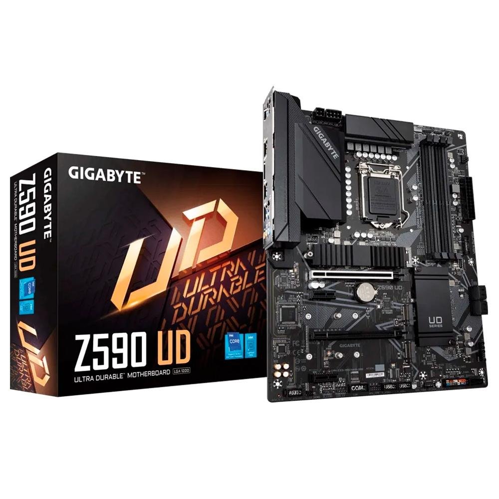 Placa Mãe Gigabyte Z590 UD, Intel LGA 1200, ATX, DDR4, M.2 NVMe, (rev. 1.0)  | KaBuM!