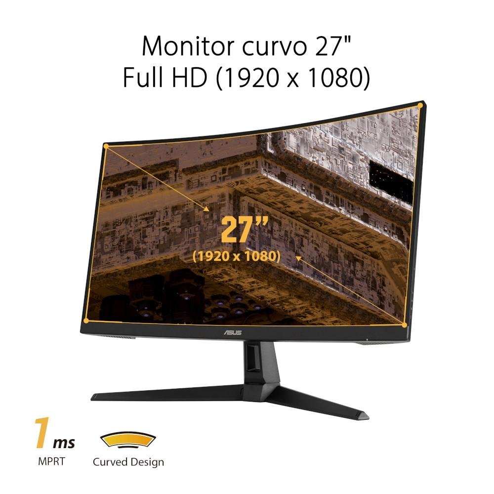 Imagem 9 de 13 do produto Monitor Gamer ASUS TUF 27", 165Hz, Full HD, 1ms, HDMI, FreeSync Premium, 120% sRGB, Som Integrado, ELMB - VG27VH1B