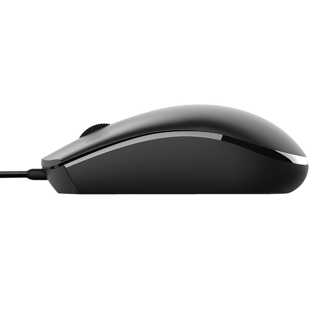 Mouse ( Balão.info) Basi, Design Confortável, 3 Botões, 1200 DPI, USB, Preto - ( Balão.info - foto 3