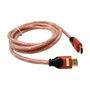 Pixxo Cabo Digital de Áudio e Vídeo HDMI Versão 1.4V AA-208HR Vermelho (Detalhes Branco/Preto)