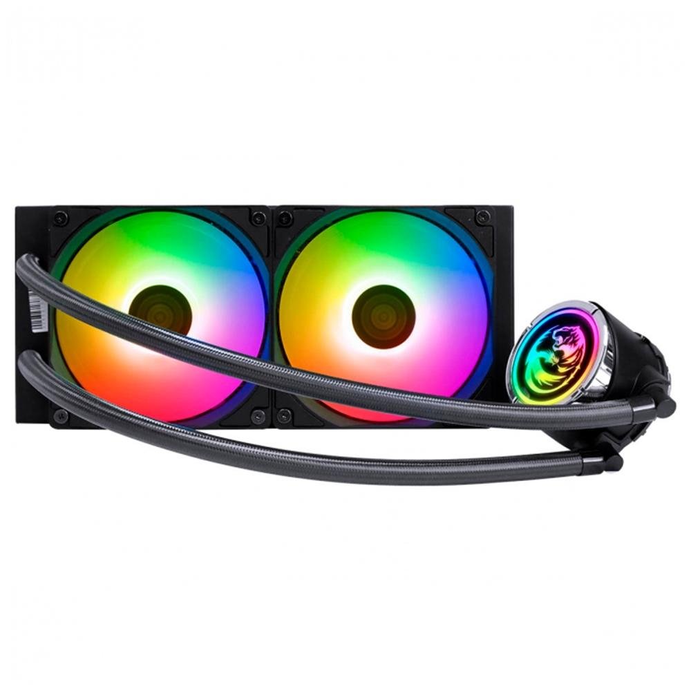 Imagem 3 de 8 do produto Water Cooler PCYes NIX 2, ARGB, 240mm, AMD/Intel, Preto - PCYWCNIX240