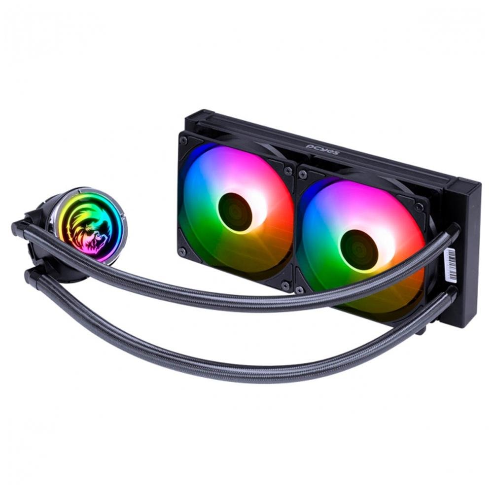 Imagem 5 de 8 do produto Water Cooler PCYes NIX 2, ARGB, 240mm, AMD/Intel, Preto - PCYWCNIX240