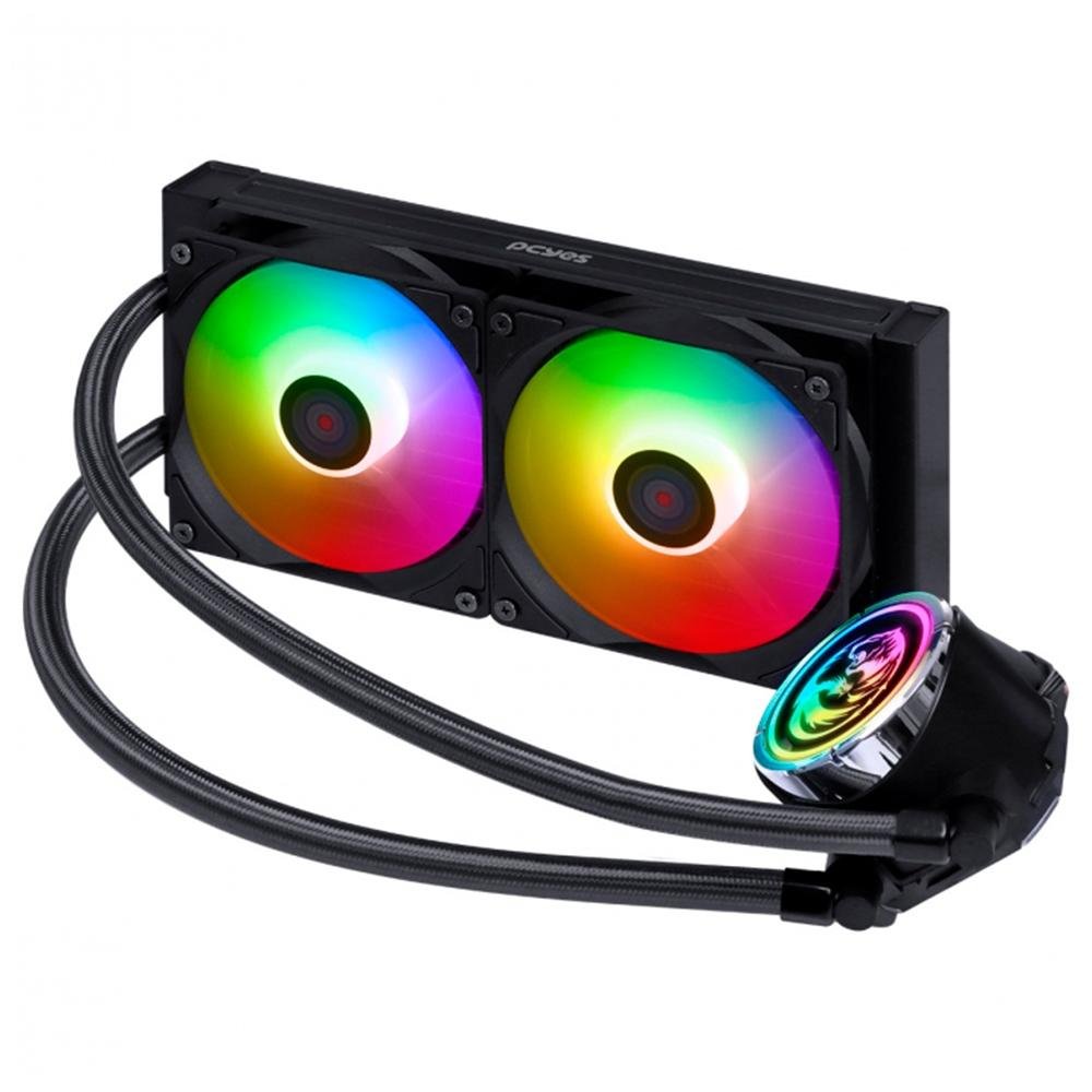 Imagem 6 de 8 do produto Water Cooler PCYes NIX 2, ARGB, 240mm, AMD/Intel, Preto - PCYWCNIX240