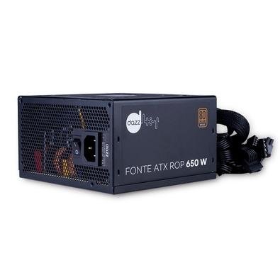 Fonte ATX ROP Dazz 650W, 80 Plus Bronze, PFC Ativo, Bivolt, Preto - 63000002